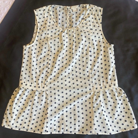 J. Crew Polka Dot Top - Picture 1 of 5